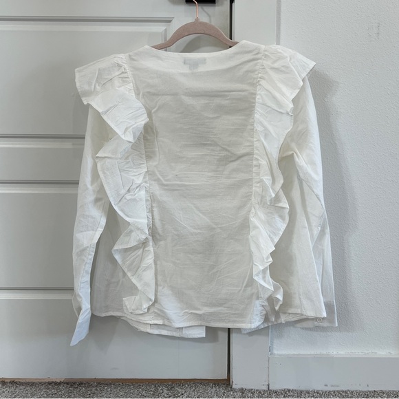 White Ruffle Blouse - Picture 2 of 4